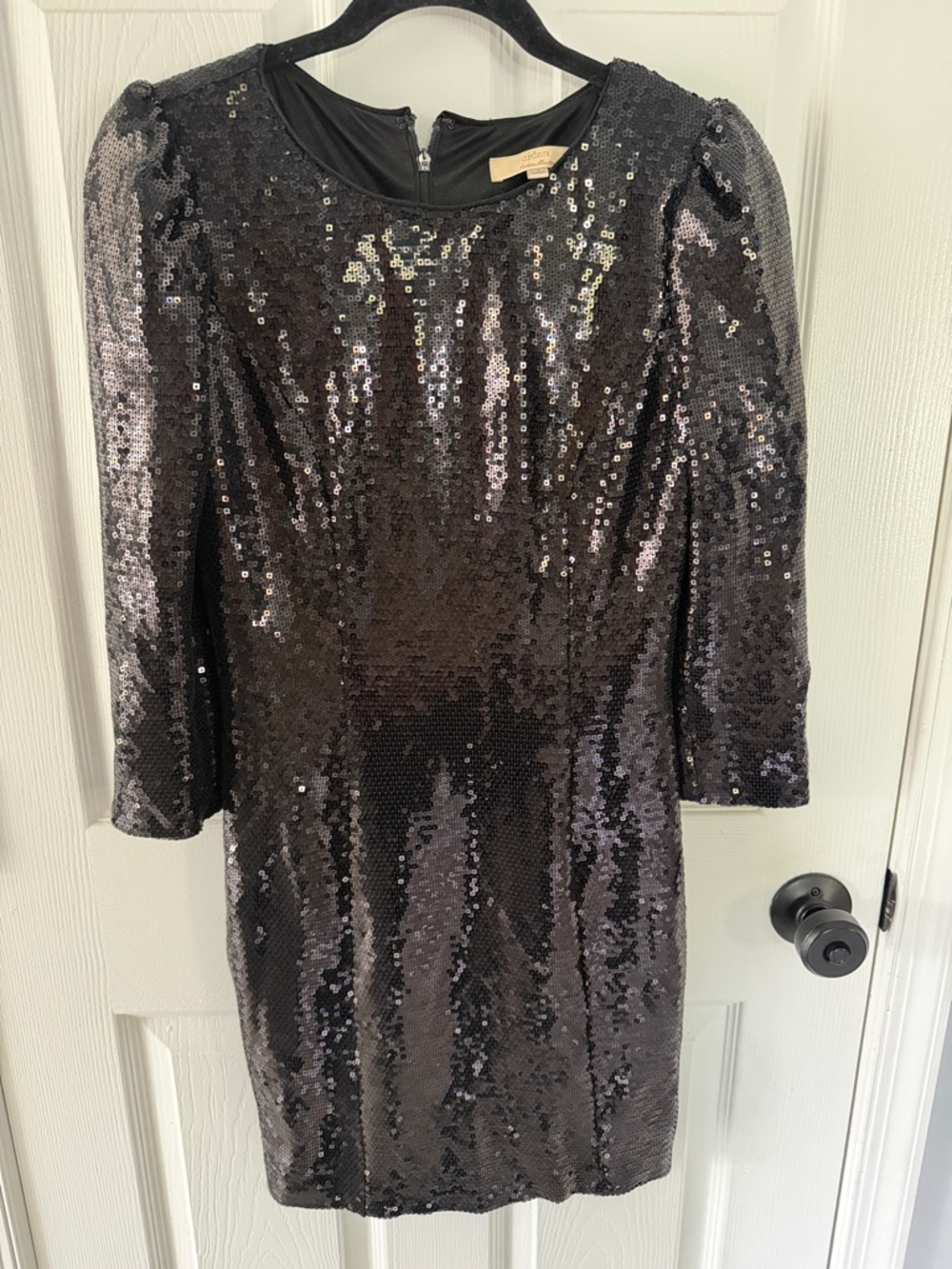 Aiden Black Sequin Cocktail Dress small